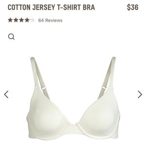Skims cotton jersey tshirt Bra 34B bone color